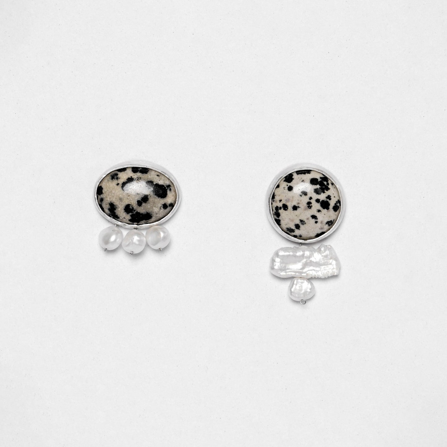 Dalmatian stone earrings