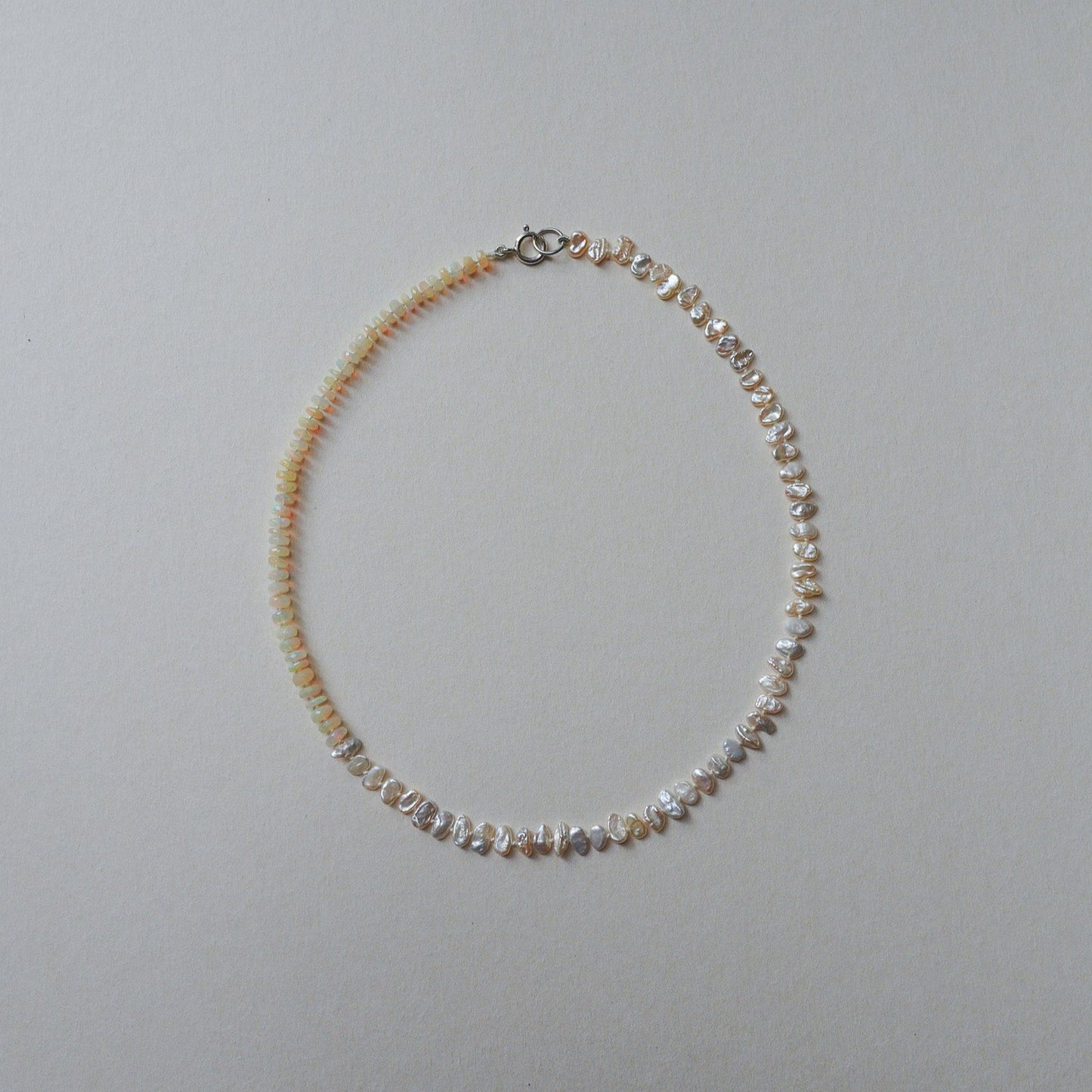 Opal and pearl necklace