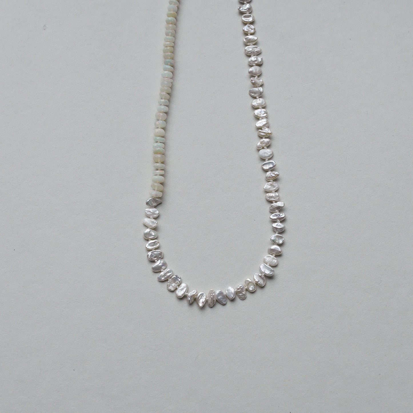 Opal and pearl necklace